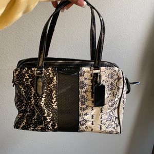 Coach vintage black and white purse